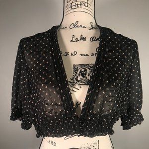 Sheer Floral Print Shrug
